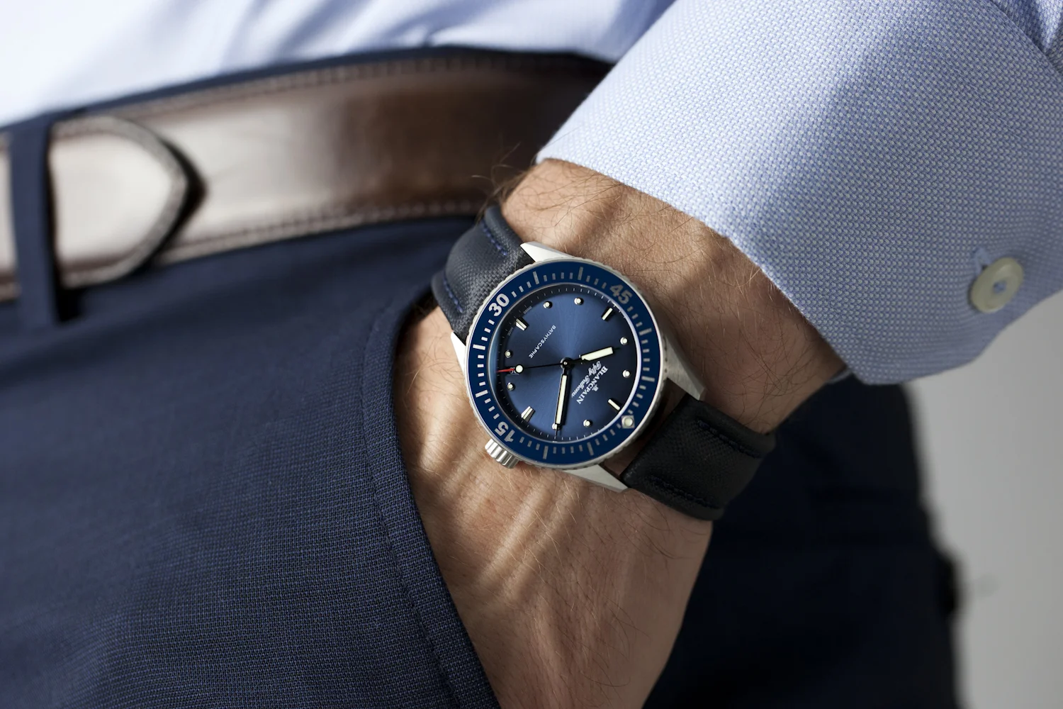 Buy Blancpain Fifty Fathoms Bathyscaphe Blue 38mm 5100 1140 O52A